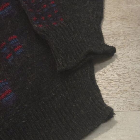 Vintage Mens Sweater Size XL Gray Justin Reed Long Sleeve Y2K 80s 90s - Picture 6 of 7